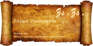 Zsiga Zsuzsanna névjegykártya