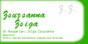 zsuzsanna zsiga business card